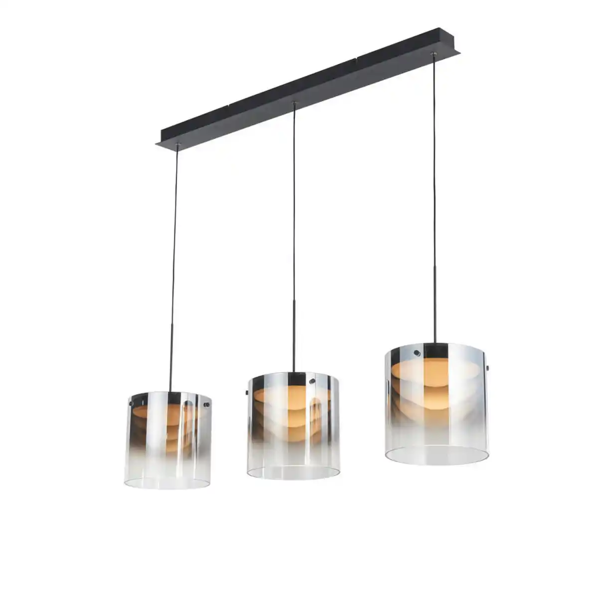 Bild 1 von Dieter Knoll Led-Hängeleuchte Baia, Schwarz, Metall, Glas, Uni,Uni, 165 mm, länglich,länglich, 20x180x100 cm, RoHS, CE, 3 Helligkeitsstufen, Lampen & Leuchten, Innenbeleuchtung, Leuchten nach Räu