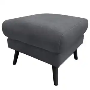 Livetastic Hocker Tromso, Anthrazit, Textil, Buche, rechteckig, 61x49x65 cm, Made in EU, Stühle