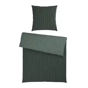 Dieter Knoll Wendebettwäsche Stripes DK, Grün, Textil, Streifen, 135x200 cm, Oeko-Tex® Standard 100, Oeko-Tex® Made IN Green, pflegeleicht, atmungsaktiv, schadstoffgeprüft, Schlaftextilien, Bett