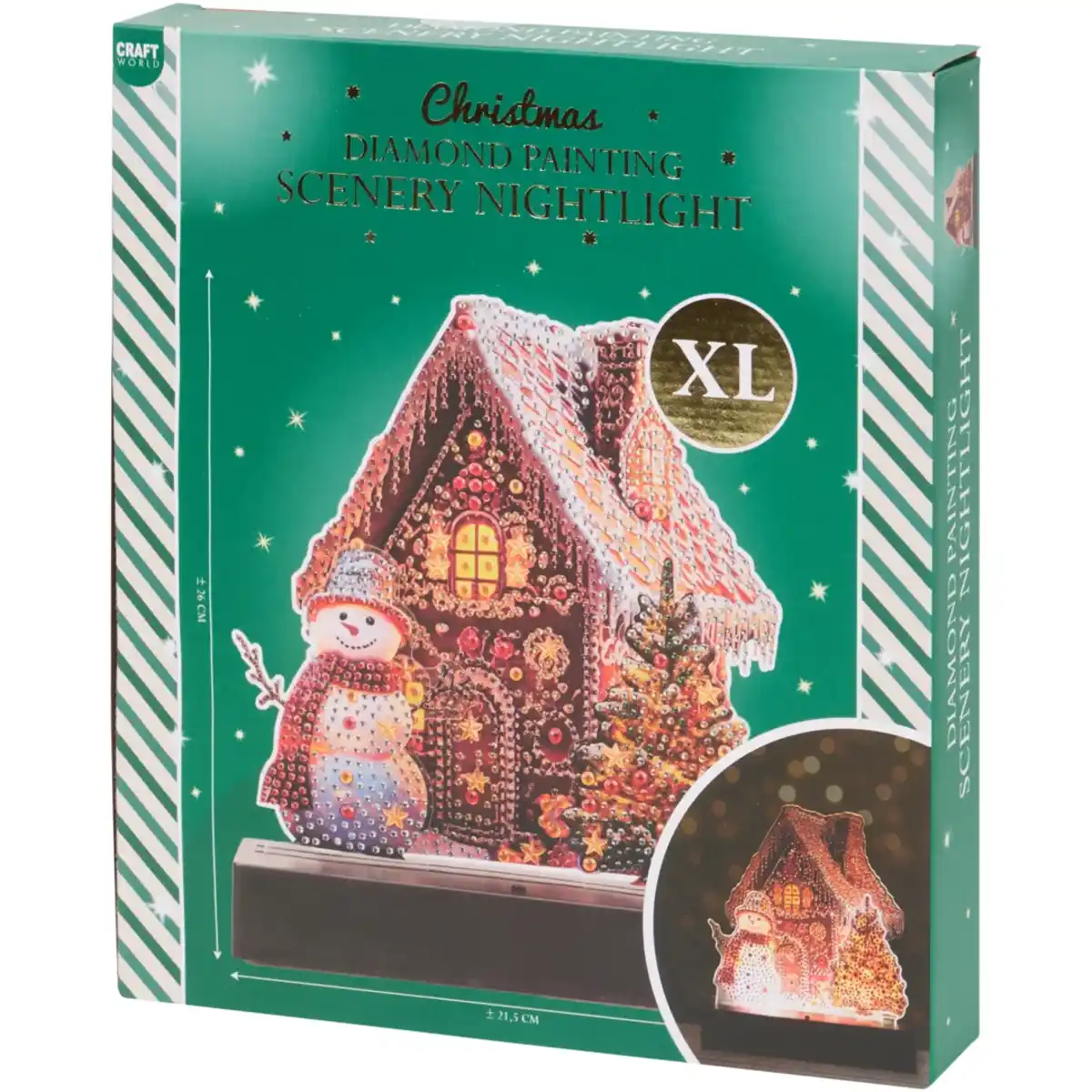 Bild 1 von Weihnachtliches Diamond Painting mit LED-Beleuchtung