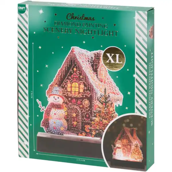 Bild 1 von Weihnachtliches Diamond Painting mit LED-Beleuchtung