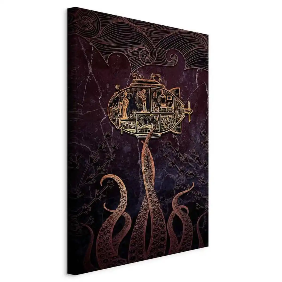 Bild 1 von artgeist Leinwandbild, Schwarz, Roségold, Holz, Textil, Kiefer, rechteckig, 60x90x1.2 cm, Keilrahmen, Bilder und Zubehör, Wandbilder, Leinwandbilder