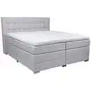 Bild 1 von Boxxx Boxspringbett, Hellgrau, Textil, H4, 5-Zonen, Höhe ca. 18 cm, 180x200 cm, Oeko-Tex® Standard 100, Topper durchgehend, in verschiedenen Größen erhältlich, Härtegradauswahl, Matratze geteil