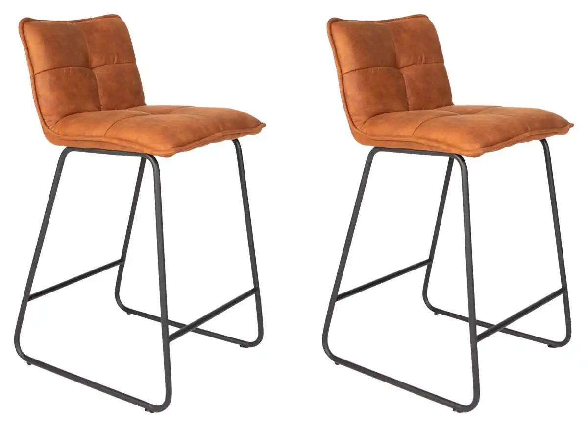 Bild 1 von Barhocker-Set Jeremy 2er-Set ca. 44x87 cm Cognac, Cognac