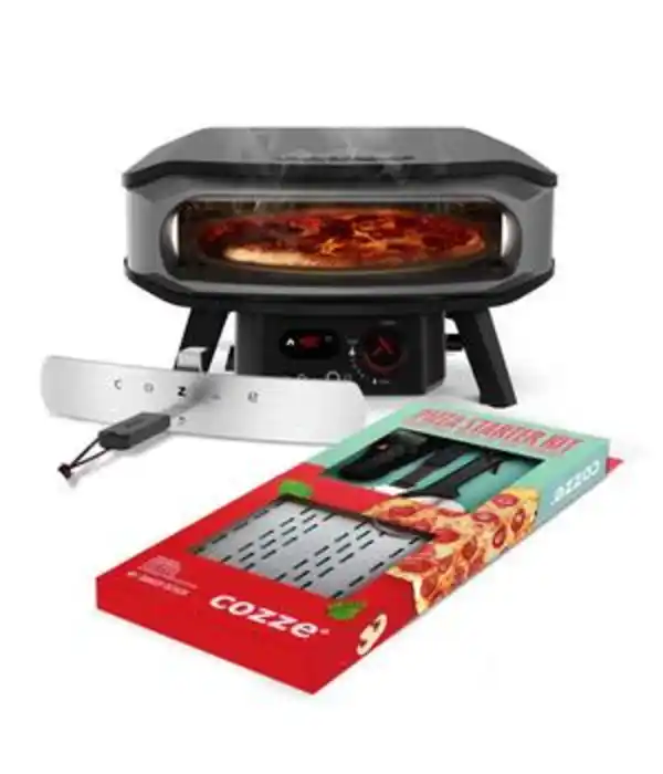 Bild 1 von Cozze Gas-Pizzaofen Premium Rotate 42 cm (17"), mit Thermometer inkl. Pizzastein & Starter-Set, ca. B60,5/H33/T62,5 cm