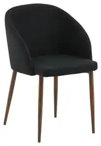 STUHL-SET ARCH, Schwarz, Walnussfarben