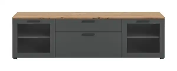 Bild 1 von Lowboard Niklas Grau/Eiche Artisan, Grau, Eiche Artisan