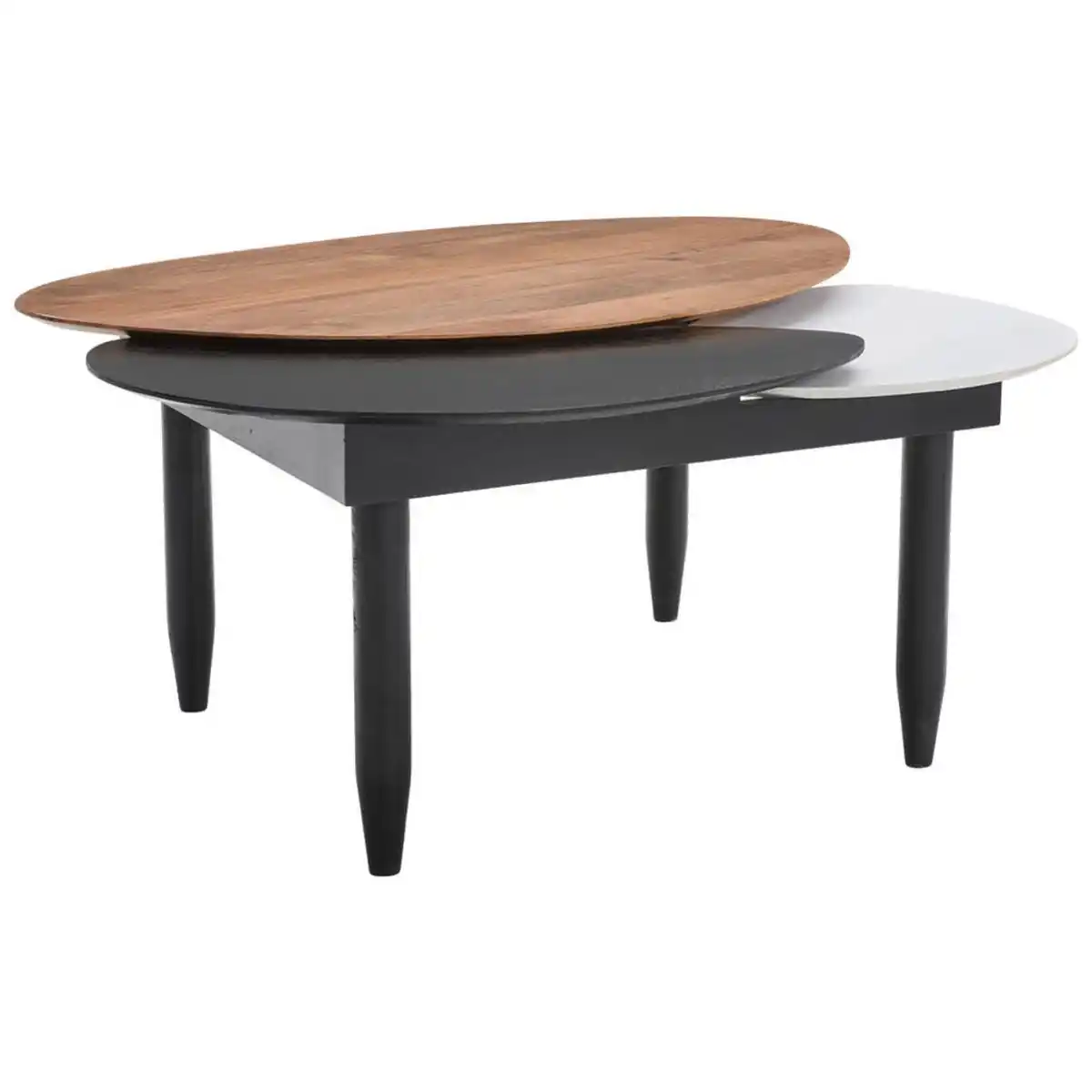 Bild 1 von Livetastic Couchtisch, Mehrfarbig, Holz, Mangoholz, vollmassiv, Holz, oval, rund, 110x45x100 cm, Holzmöbel, Holztische, Couchtische Holz