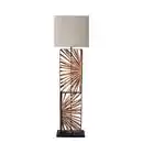 Bild 1 von P & B Stehleuchte, Natur, Schwarz, Textil, Treibholz, quadratisch,quadratisch, 40x165x20 cm, Fußschalter, Lampen & Leuchten, Innenbeleuchtung, Stehlampen, Stehlampen