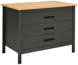 Kücheninsel Venet, Anthrazit/Artisan Eiche, Anthrazit, Eiche Artisan