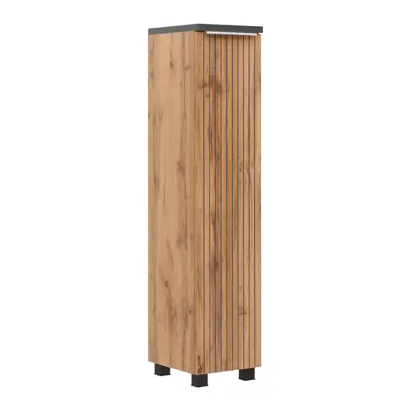 Bild 1 von Midischrank Jakarta in Schwarz/Eiche Wotan, Schwarz, Eiche Wotan