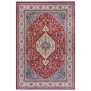 Hanse Home Flachwebeteppich Luxor, Rot, Mehrfarbig, Kunststoff, orientalisch, rechteckig, 160x235 cm, Oeko-Tex® Standard 100, für Fußbodenheizung geeignet, in verschiedenen Größen erhältlich, p
