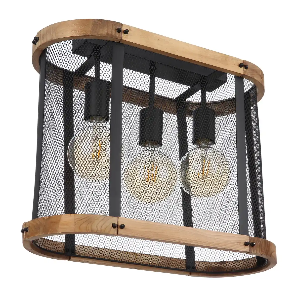 Bild 1 von Deckenleuchte 15661D in Schwarz/Braun max. 40 Watt Deckenlampe, Schwarz, Dunkelbraun