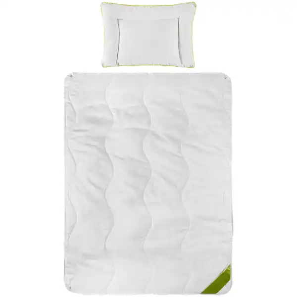 Bild 1 von Patinio Kinderbettset Arielle, Weiß, Textil, 100x135 cm, Textiles Vertrauen - Oeko-Tex®, für Hausstauballergiker geeignet, Aloe Vera versiegelt, feuchtigkeitsregulierend, weich und anschmiegsam, f