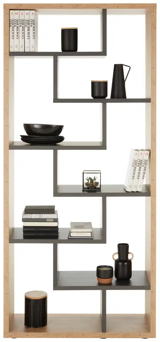 Bild 1 von Raumteiler in Grau/Eichefarben, Anthrazit, Eichefarben