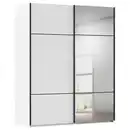 Bild 1 von Novel Schwebetürenschrank, Weiß, Metall, 7 Fächer, 2 Innenschubladen Schubladen, 162x223x68 cm, Blauer Engel, Goldenes M, BQ - Bündnis für Qualität, Made in Germany, Typenauswahl, umfangreiches