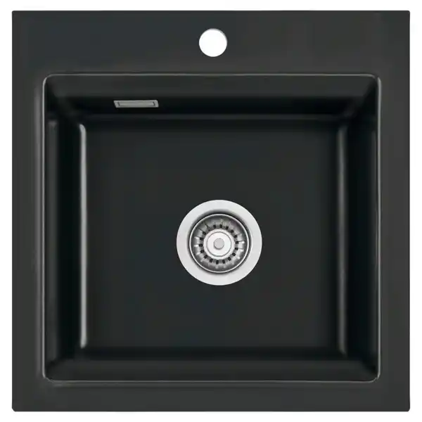 Bild 1 von Systemceram Spüle Kara 51, Schwarz Hochglanz, Keramik, 51x20x51 cm, Küchen, Küchenausstattung, Küchenspülen