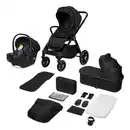 Bild 1 von Lionelo Kinderwagenset LO-Layla 3in1, Schwarz, 3-teilig, 62x115x94 cm, EN 1888, Baby on Tour, Kinderwagen, Kombikinderwagen