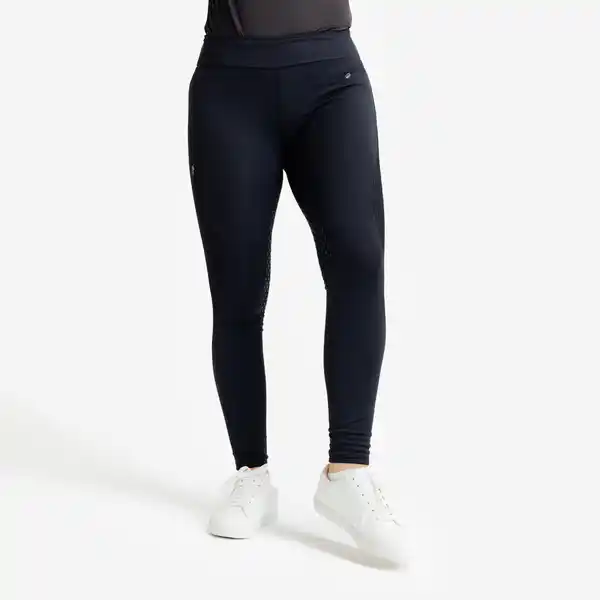 Bild 1 von Winter-Reitleggings 500 Silikonbesatz Damen schwarz