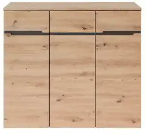 Kommode Memphis in Eiche/Graphit, Graphitfarben, Eiche Artisan