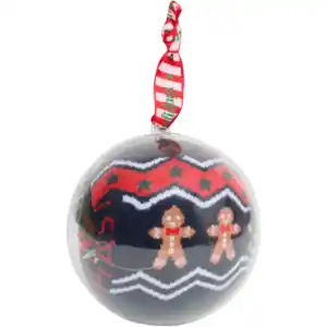 Weihnachtssocken in Weihnachtskugel