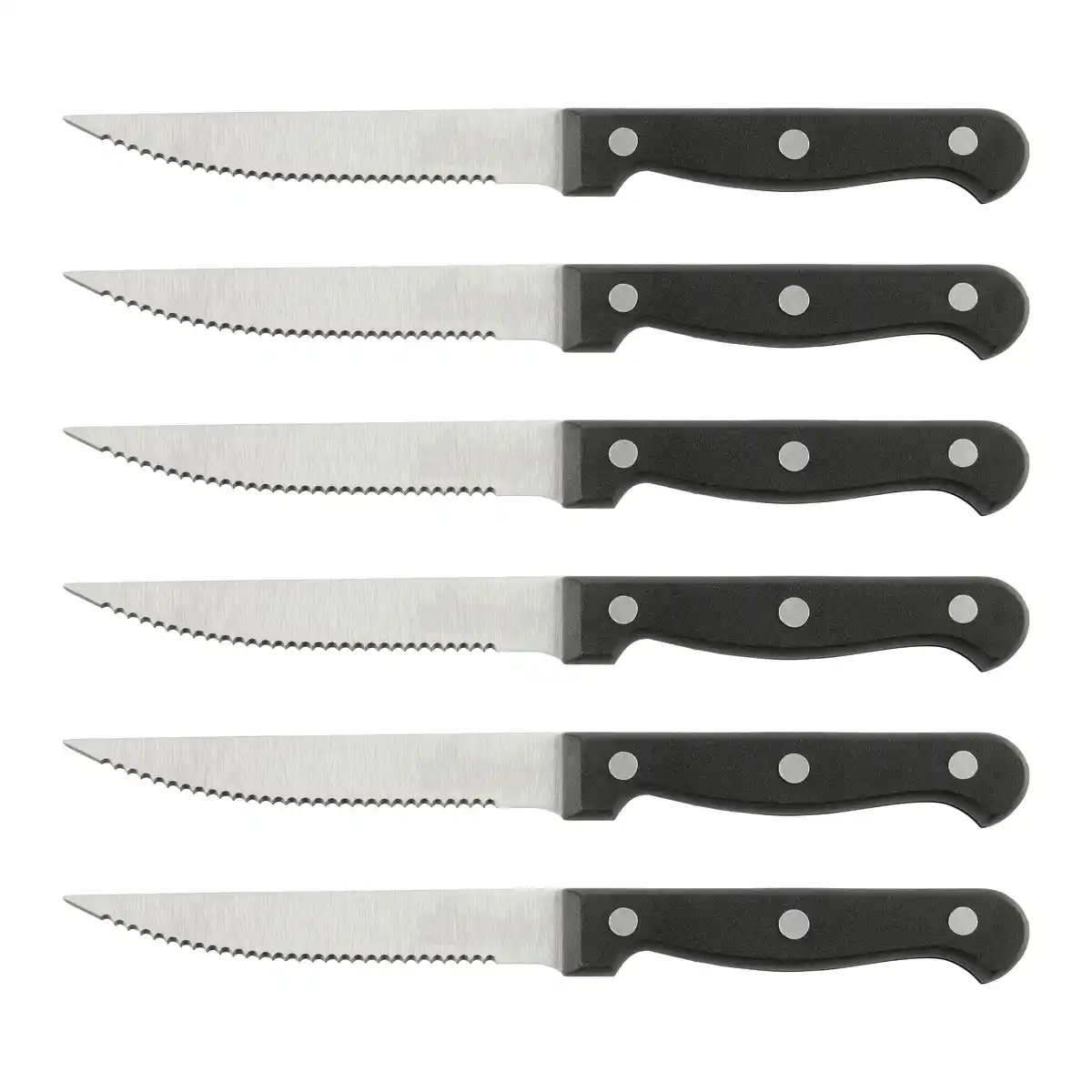 Bild 1 von Steakmesserset Forsti Schwarz/Silber, 6 tlg.