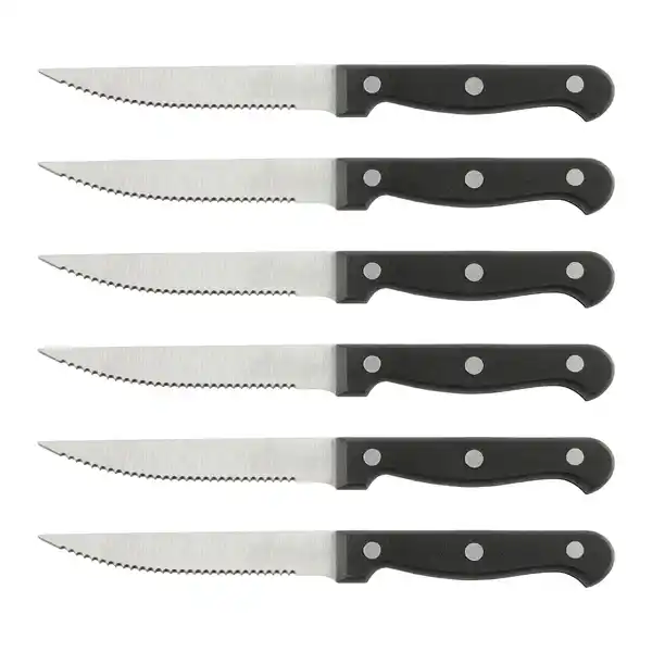 Bild 1 von Steakmesserset Forsti Schwarz/Silber, 6 tlg.