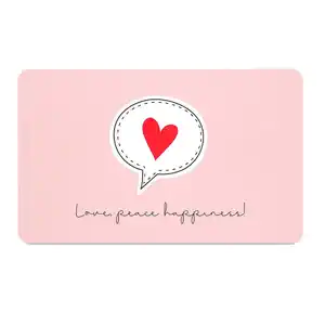 Schneidebrett Love Peace Happiness in Rosa, Rosa, Rot, Schwarz, Weiß