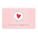 Bild 1 von Schneidebrett Love Peace Happiness in Rosa, Rosa, Rot, Schwarz, Weiß