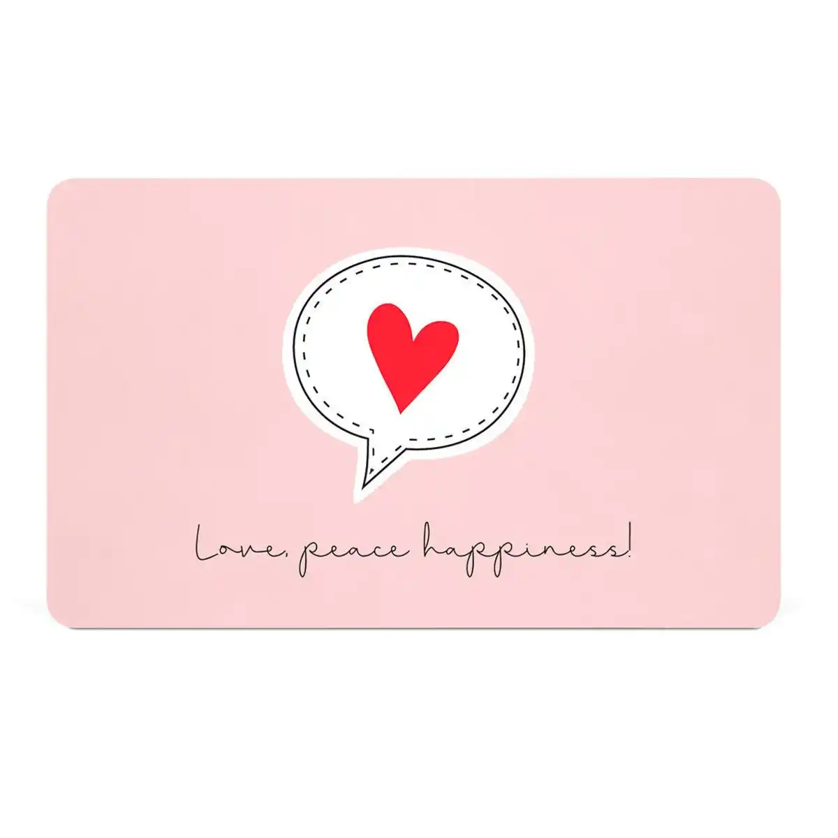 Bild 1 von Schneidebrett Love Peace Happiness in Rosa, Rosa, Rot, Schwarz, Weiß