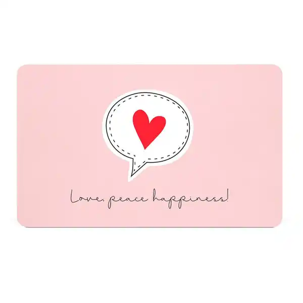 Bild 1 von Schneidebrett Love Peace Happiness in Rosa, Rosa, Rot, Schwarz, Weiß