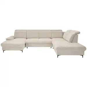 Stylife Wohnlandschaft, Beige, Textil, 5-Sitzer, U-Form, 364x270 cm, Typenauswahl, Bettkasten erhältlich, Stoffauswahl, Bettfunktion erhältlich, Wohnzimmer, Sofas & Couches, Wohnlandschaften, Wohnl