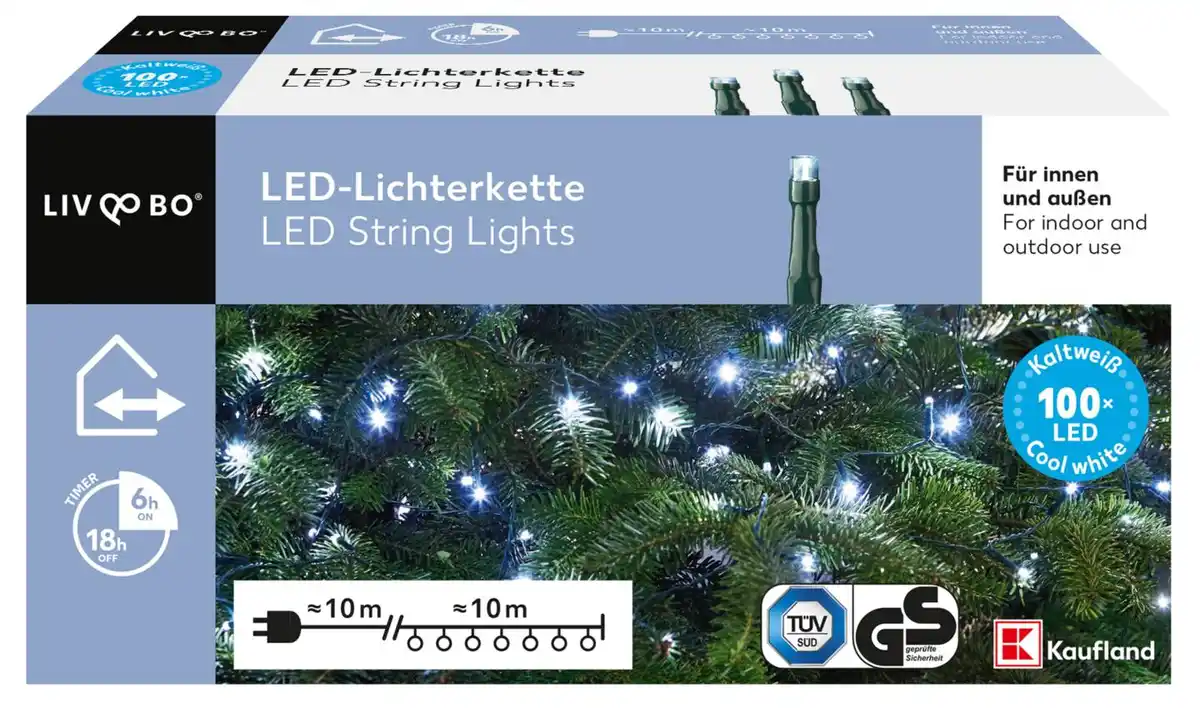 Bild 1 von LIV&BO® LED-Lichterkette mit 100 LEDs