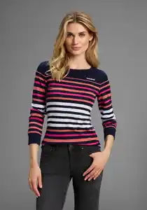 KangaROOS Langarmshirt mit Steifen im tollen Farbverlauf, Bunt