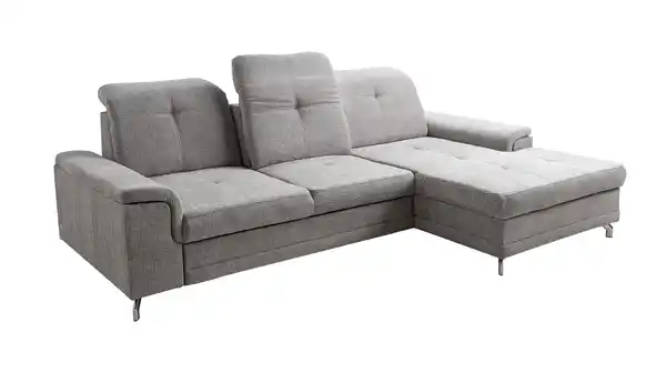 Bild 1 von Ecksofa mit Schlaffunktion grau 270 x 180 cm - Bettkasten - BRITTA