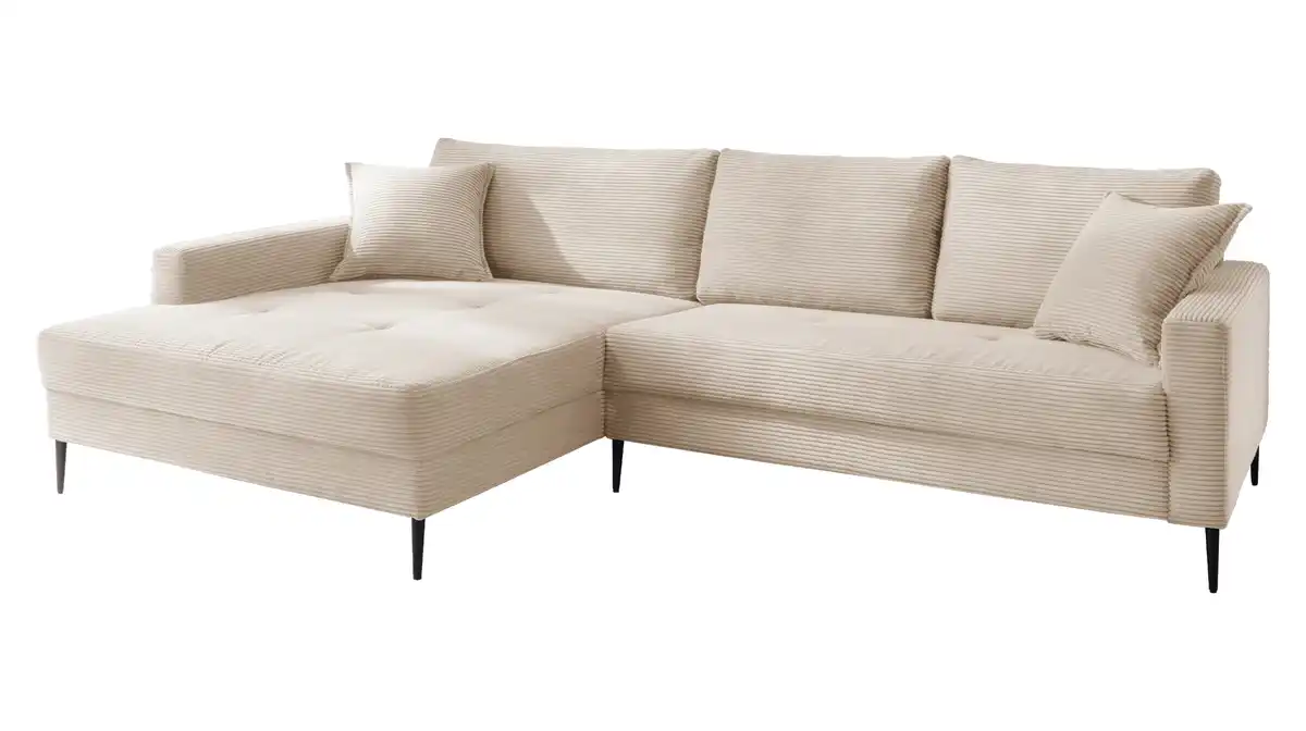 Bild 1 von Ecksofa Cord creme 276 x 173 cm - OT links - SUMMER