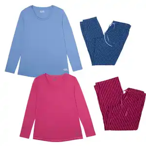 LOOKS Damen-Pyjama, 2-teilig
