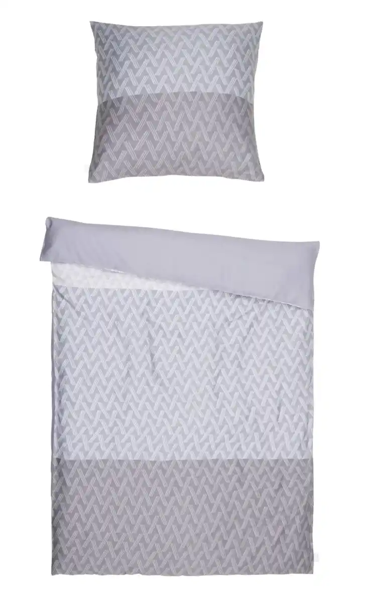 Bild 4 von LOOKS Mako-Satin-Bettwäsche-Set ca. 135 x 200 cm, 2-teilig