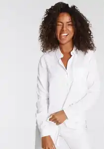 Tamaris Hemdbluse im Oversize-Look, Weiß
