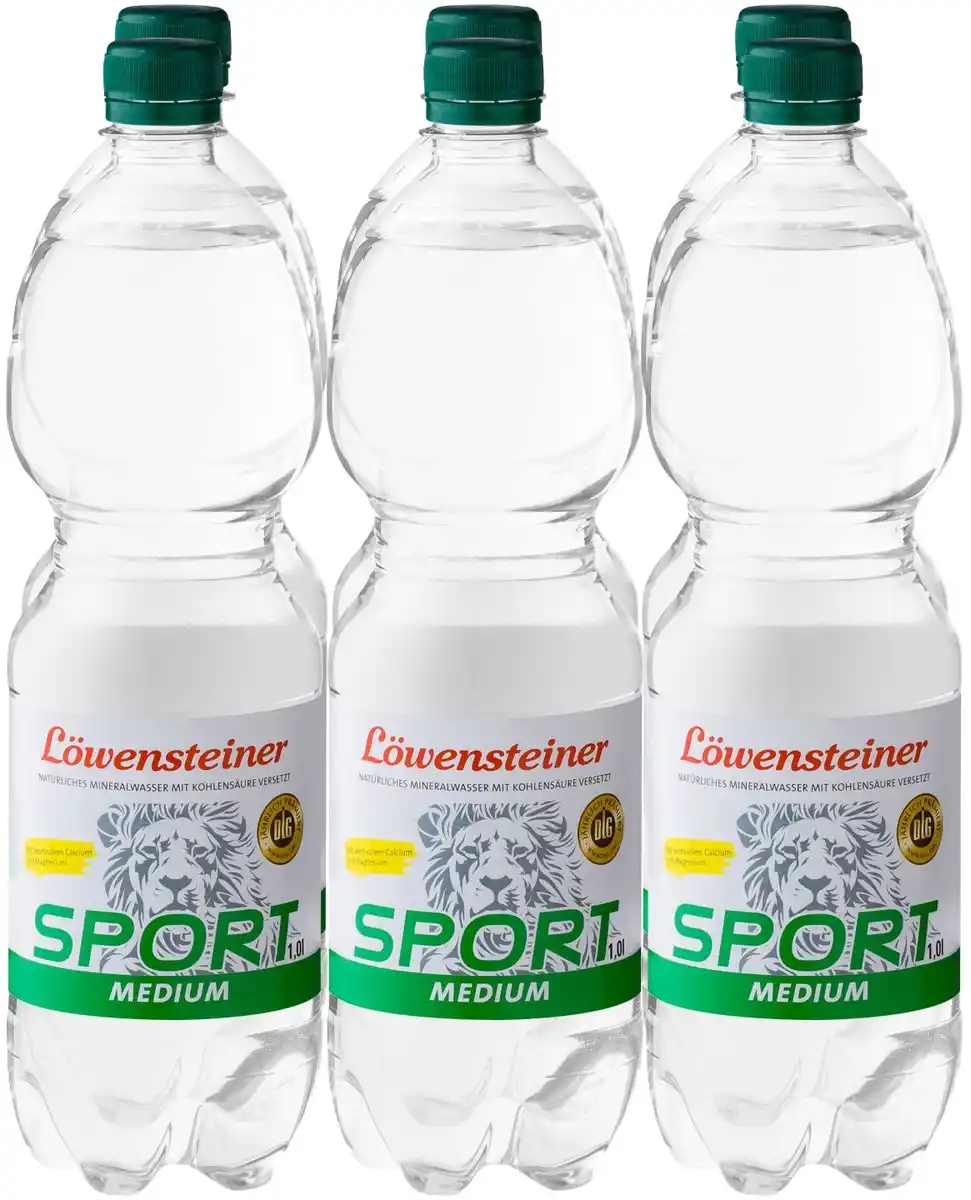 Bild 1 von LÖWENSTEINER SPORT Mineralwasser, Packg. 6 x 1-l-PET-Fl.