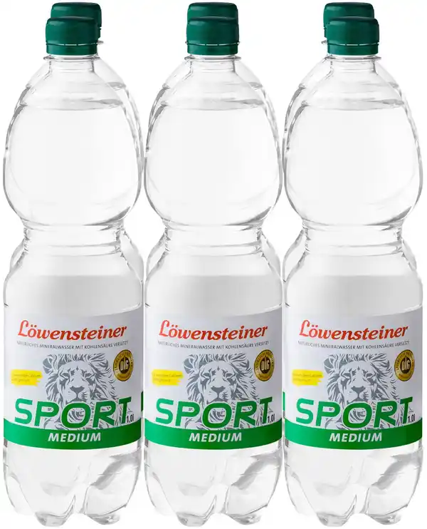 Bild 1 von LÖWENSTEINER SPORT Mineralwasser, Packg. 6 x 1-l-PET-Fl.