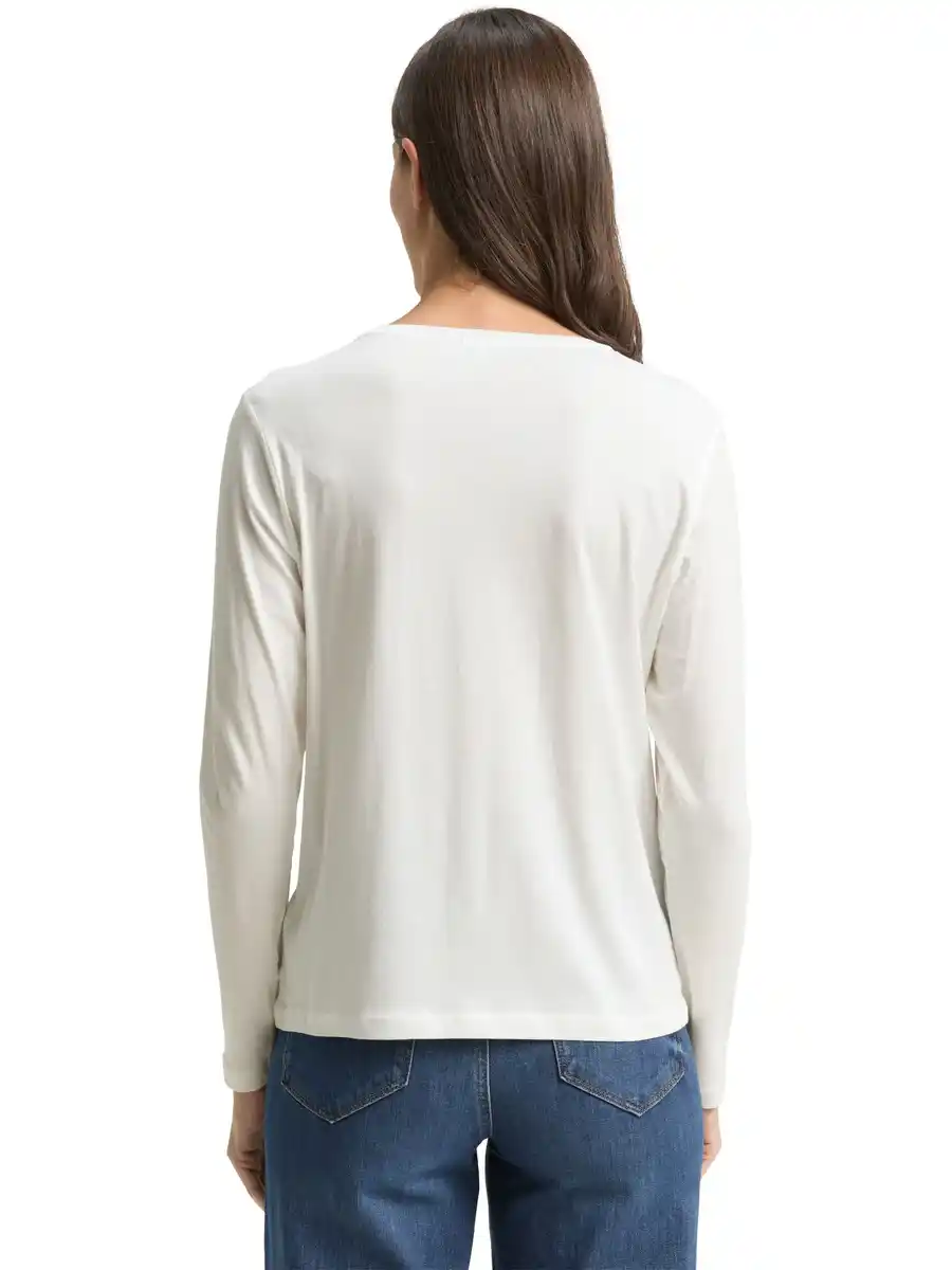 Bild 2 von Damen Langarmshirt Weiß