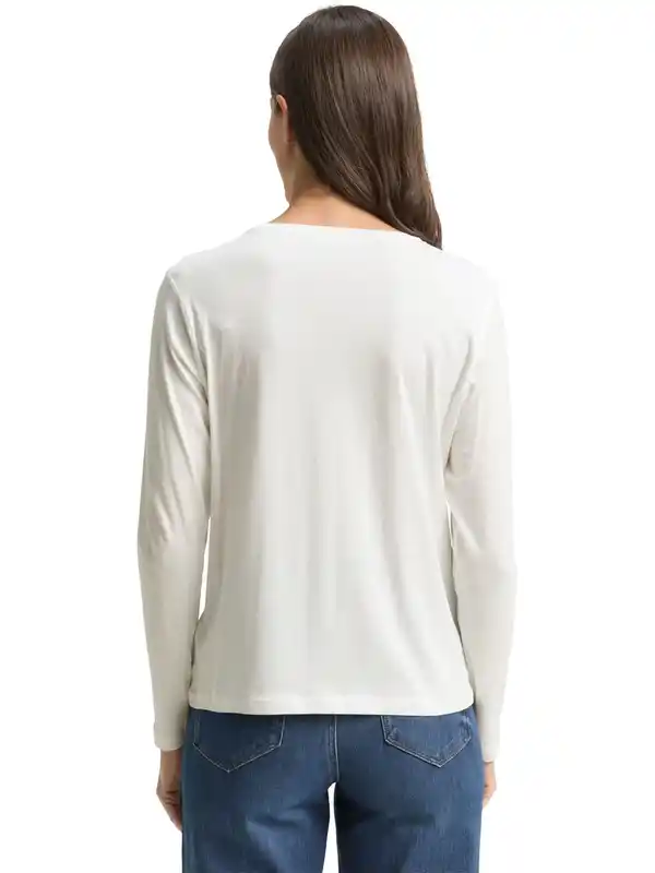 Bild 2 von Damen Langarmshirt Weiß