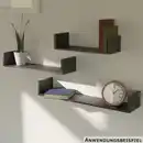 Bild 1 von Wandregal 3er-Set schwarz 30/45/60 x 15 x 10 cm