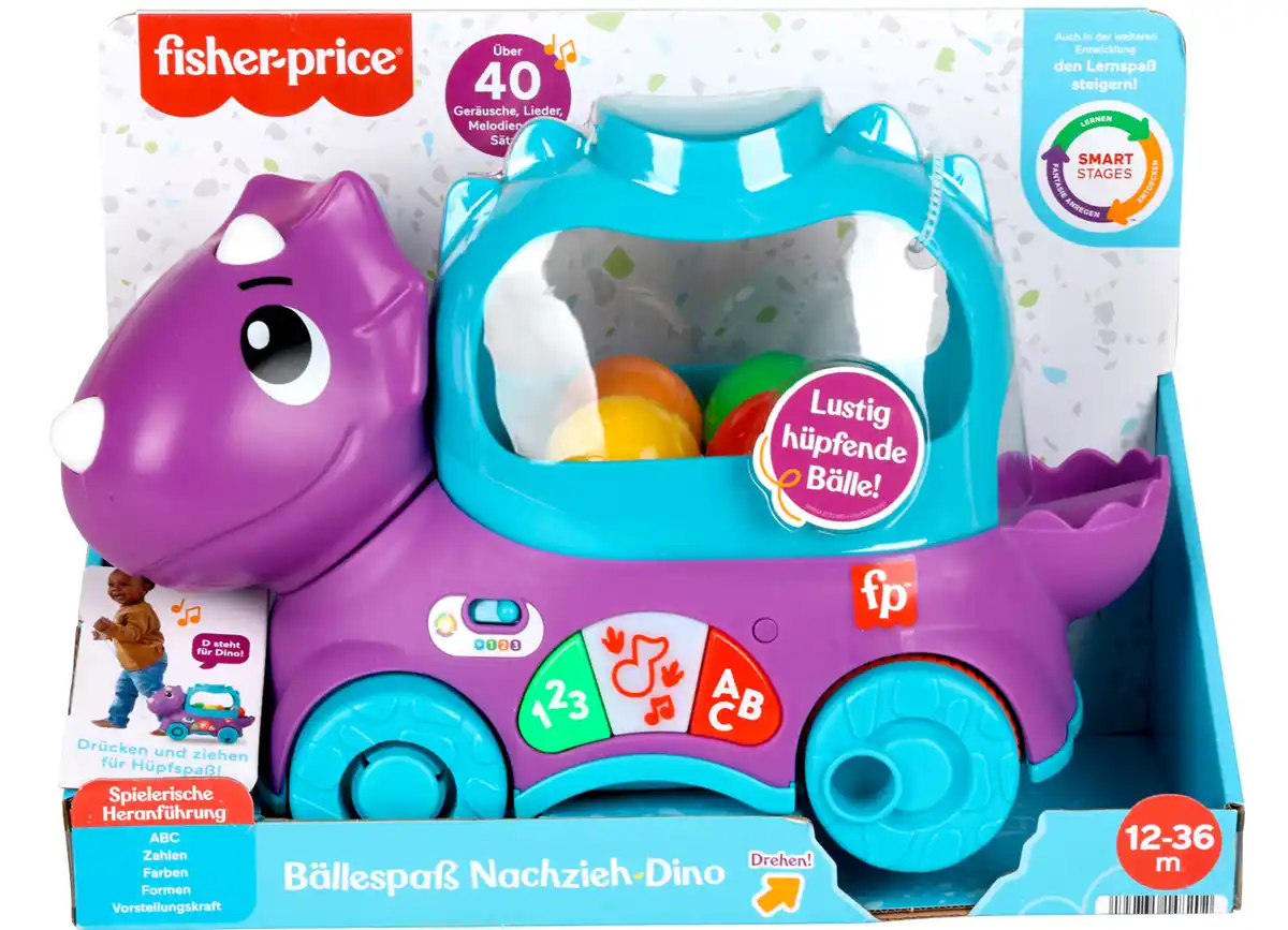 Bild 1 von Fisher Price Nachzieh-Dino „Bällespaß“