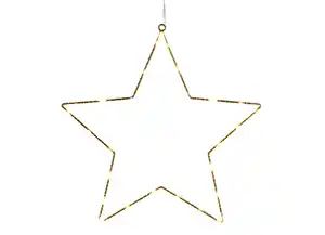 Micro-LED Metall-Stern 27 warmweiße LEDs