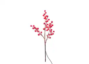 Künstlicher Beerenzweig 40 warmweiße LEDs