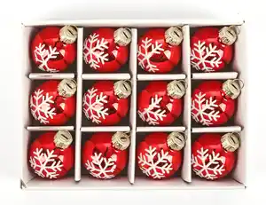 Glas-Baumkugeln 12er-Set versch. Designs