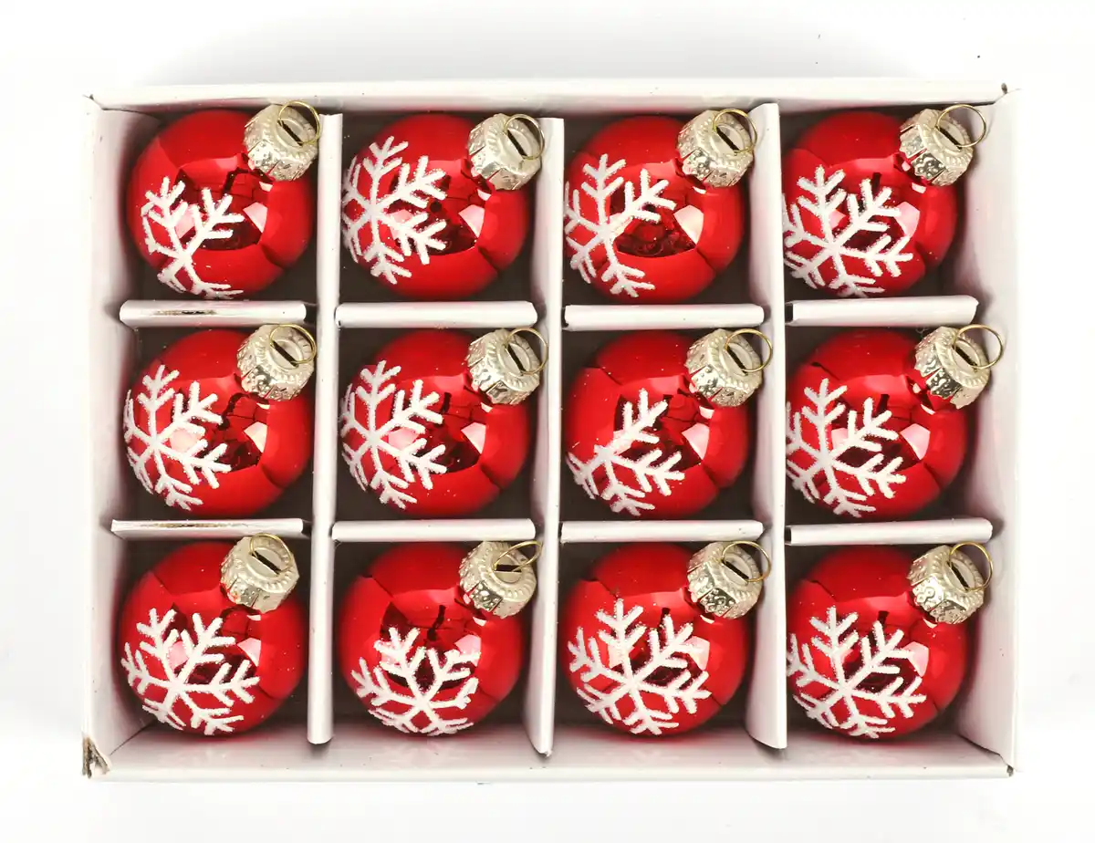 Bild 1 von Glas-Baumkugeln 12er-Set versch. Designs