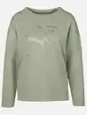 Bild 1 von Damen Sweatshirt mit Glitzerprint und Glitzersteinchen Salbei